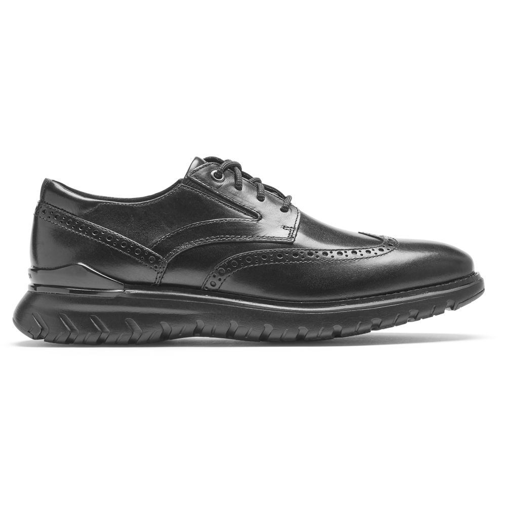 Pantofi Oxford Barbati Rockport Total Motion Sport Wingtip Negrii - Romania 5142-CEQTK